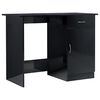 vidaXL Bureau Noir brillant 100x50x76 cm Aggloméré