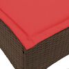 vidaXL Canap&eacute; de jardin inclinable coussins forme L marron polyrotin
