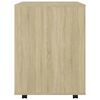 vidaXL Armoire &agrave; roulettes Ch&ecirc;ne Sonoma 60x53x72 cm Bois d'ing&eacute;nierie