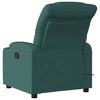 vidaXL Fauteuil inclinable de massage &eacute;lectrique vert fonc&eacute; tissu