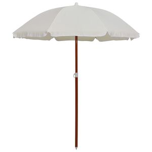 vidaXL Parasol de jardin avec mât en acier 180 cm Sable