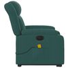 vidaXL Fauteuil inclinable de massage électrique vert foncé tissu