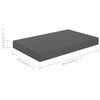 vidaXL &Eacute;tag&egrave;re murale flottante 2 pcs Gris brillant 40x23x3,8 cm MDF