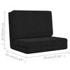 vidaXL Chaise pliable de sol Noir Tissu