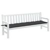 vidaXL Coussin de banc de jardin anthracite m&eacute;lang&eacute; 200x50x7 cm tissu