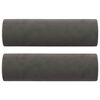 vidaXL Canap&eacute; 2 places oreillers et coussins Gris fonc&eacute; 140 cm Velours