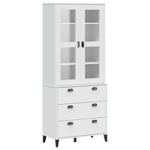 vidaXL Buffet VIKEN blanc 80x40x190 cm bois massif de pin