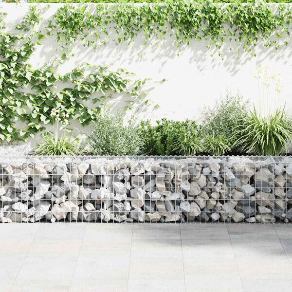 vidaXL Mur en gabion avec couvercles Acier galvanisé 900x30x50 cm