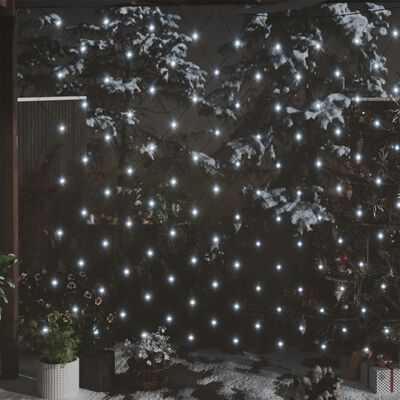vidaXL Guirlandes lumineuses LED filet Noël 204 LED blanc froid