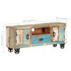 vidaXL Meuble TV 120x30x50 cm Bois de r&eacute;cup&eacute;ration solide