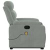 vidaXL Fauteuil inclinable de massage gris clair velours