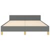 vidaXL Cadre de lit sans matelas gris foncé tissu