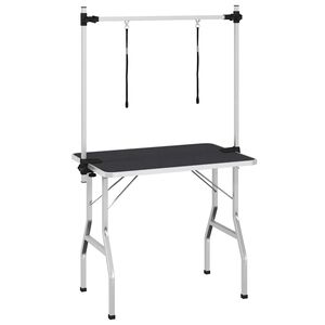 vidaXL Table de Toilettage Ajustable pour Chiens Chats 2 Potences
