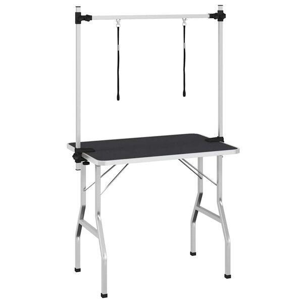 vidaXL Table de Toilettage Ajustable pour Chiens Chats 2 Potences
