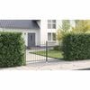 vidaXL Porte de Jardin avec verrouillage Gris 125 x 300 cm Acier