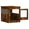 vidaXL Meuble de cage pour chiens ch&ecirc;ne fum&eacute; 64,5x80x71 cm