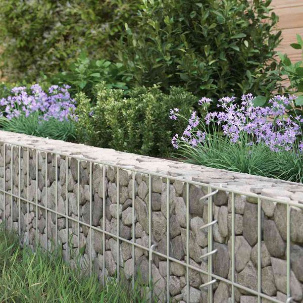 vidaXL Lit surélevé à gabion Acier galvanisé 300x100x20 cm
