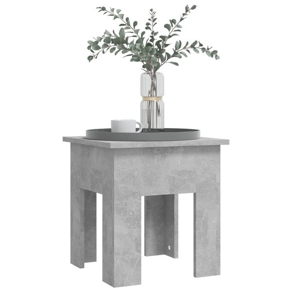 vidaXL Table basse gris béton 40x40x42 cm bois d'ingénierie