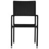 vidaXL Chaise à dîner de jardin empilable lot de 2 noir résine tressée