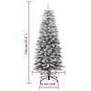 vidaXL Sapin de Noël artificiel mince avec neige floquée 120 cm PVC/PE