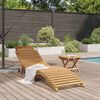 vidaXL Transat Marron 198 x 55 x 58,5 cm Bois de teck massif