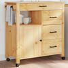 vidaXL Chariot de cuisine MONZA 84x40x88,5 cm bois massif de pin
