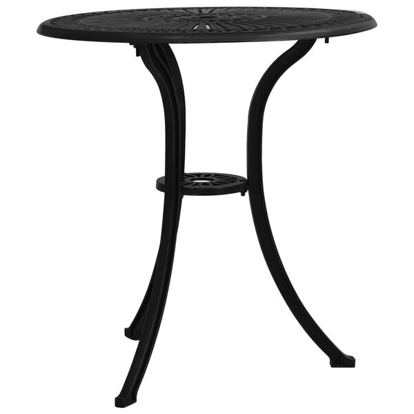 vidaXL Table de jardin Noir 62x62x65 cm Aluminium coul&eacute;