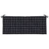 vidaXL Coussins de banc de jardin lot de 2 carreaux noir 120x50x7 cm