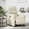 vidaXL Fauteuil inclinable de massage &eacute;lectrique cr&egrave;me similicuir