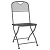 vidaXL Chaises pliables jardin lot de 2 Maille métallique Anthracite