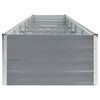 vidaXL Lit sur&eacute;lev&eacute; de jardin Acier galvanis&eacute; 480x80x45 cm Gris