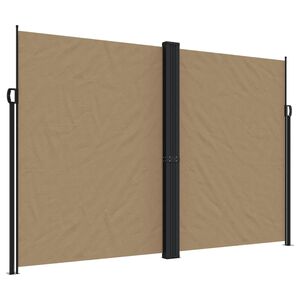 vidaXL Auvent lat&eacute;ral r&eacute;tractable taupe 220x1200 cm