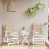 vidaXL Coussins de chaise à dossier bas lot de 2 beige tissu oxford