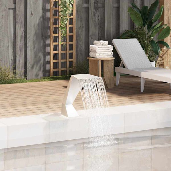 vidaXL Fontaine d'&eacute;tang Acier inoxydable 64 x 30 x 52 cm Argent&eacute;