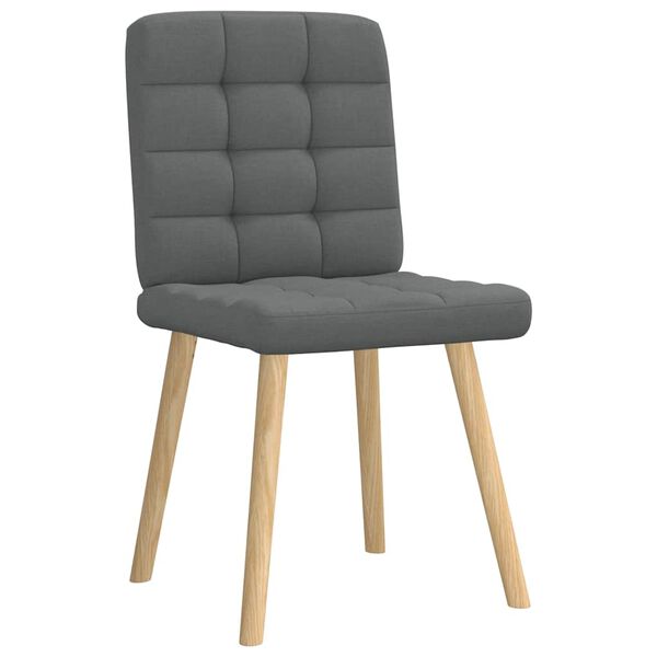 vidaXL Chaises &agrave; manger lot de 4 gris fonc&eacute; tissu