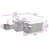 vidaXL Ensemble de canap&eacute; de jardin 9 pcs Noir Poly rotin