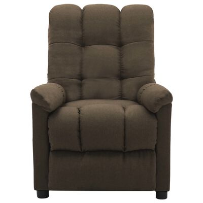 vidaXL Fauteuil inclinable électrique marron tissu