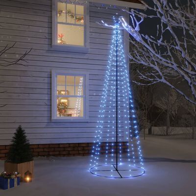 vidaXL Arbre de Noël cône 310 LED Bleues 100x300 cm