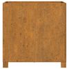 vidaXL Jardinières avec pieds 2 pcs Rouillé 50x50x50 cm Acier corten