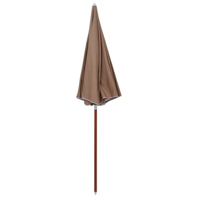 vidaXL Parasol de jardin avec mât en acier 240 cm taupe