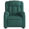 vidaXL Fauteuil inclinable de massage électrique vert foncé tissu