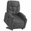 vidaXL Fauteuil inclinable de massage gris fonc&eacute; tissu