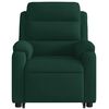 vidaXL Fauteuil inclinable de massage vert fonc&eacute; velours