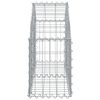 vidaXL Panier de gabions arqu&eacute; 100x30x40/60 cm Fer galvanis&eacute;