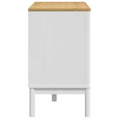 vidaXL Commode FLORO blanc bois de pin massif