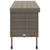 vidaXL Boîte de rangement de jardin et roues gris résine tressée