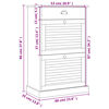 vidaXL Armoire à chaussures VIGO 60x35x96 cm blanc bois massif de pin