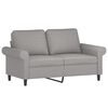 vidaXL Canap&eacute; &agrave; 2 places Gris clair 120 cm Tissu