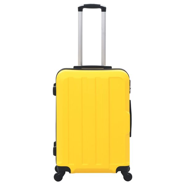 vidaXL Valise rigide 3 pcs Jaune ABS