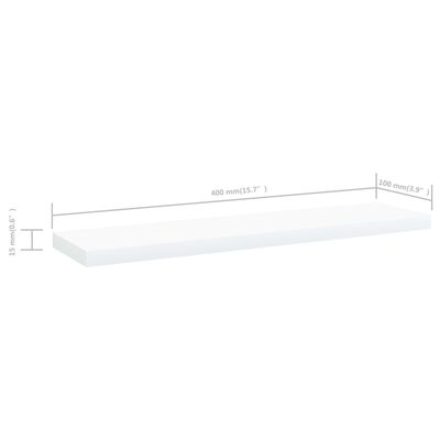 vidaXL Panneaux de bibliothèque 4 pcs blanc bois d’ingénierie